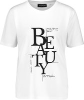TAIFUN Dames T-shirt met letterprint EcoVero
