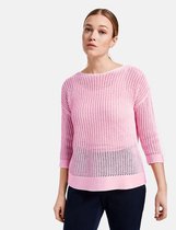 GERRY WEBER Dames Trui met 3/4-mouwen en bicolour look