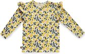 Frogs and Dogs - Ruffle Shirt Lemon Mini - Okergeel - Maat 86 - Meisjes