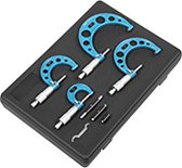 Meetinstrument- Remklauw - Buiten Micrometer Set - 0.0001In Afstuderen - recisie Carbide Tips- 4 stuks