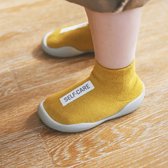 Baby Eerste Schoen | Anti Slip Babyschoen | Zachte Rubber Zool | 14.5 cm - Grijs