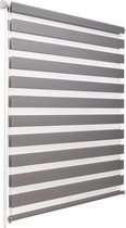 Sol Royal DL2 – Rolgordijn Lichtdoorlatend 90x220 cm Licht Grijs – Duo Rolgordijn zonder Boren – Klembevestiging