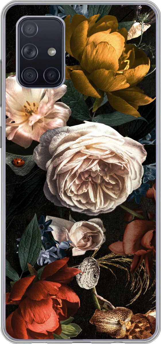 Telefoonhoesje Geschikt voor Samsung Galaxy A51 hoesje - Bloemen - Natuur - Patroon - Siliconen Telefoonhoesje Telefoonhoesje