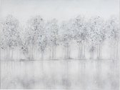 Schilderij | canvas | wit - zilver - grijs | 120x4x (h)90 cm