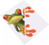 Goededoelen.Shop | (Auto) Sticker Froggy Fingers | Autosticker | Kikker Sticker | Scootersticker | Laptopsticker | Wandsticker | Weerbestendig | Kikker