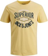 Jack & Jones T-shirt Jjelogo Tee Ss O-neck 2 Col Ss22 Sn 12199474 Mellow Yellow Mannen Maat - XL