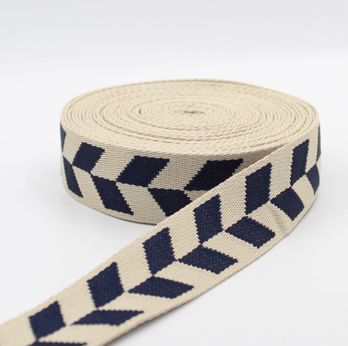 5 meter 38 mm Parallellepipedum Tassenband 65% polyester 35% katoen