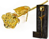 Mikamax - Gouden Rose - 24 karaat echtheidscertificaat - Luxe box - Gedoopt in Goud - 30 cm - Valentijn cadeautje