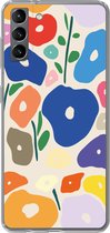 Telefoonhoesje Geschikt voor Samsung Galaxy S21 Plus hoesje - Bloem - Abstract - Bladeren - Siliconen Telefoonhoesje Telefoonhoesje