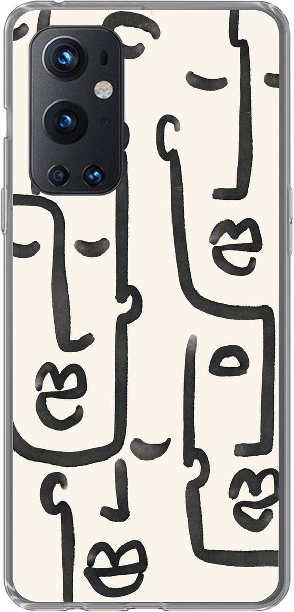 Telefoonhoesje Geschikt voor OnePlus 9 Pro hoesje - Patronen - Abstract - Line art - Siliconen Telefoonhoesje Telefoonhoesje
