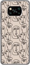 Coque Xiaomi Poco X3 NFC - Motifs - Tête - Line - Coque en Siliconen
