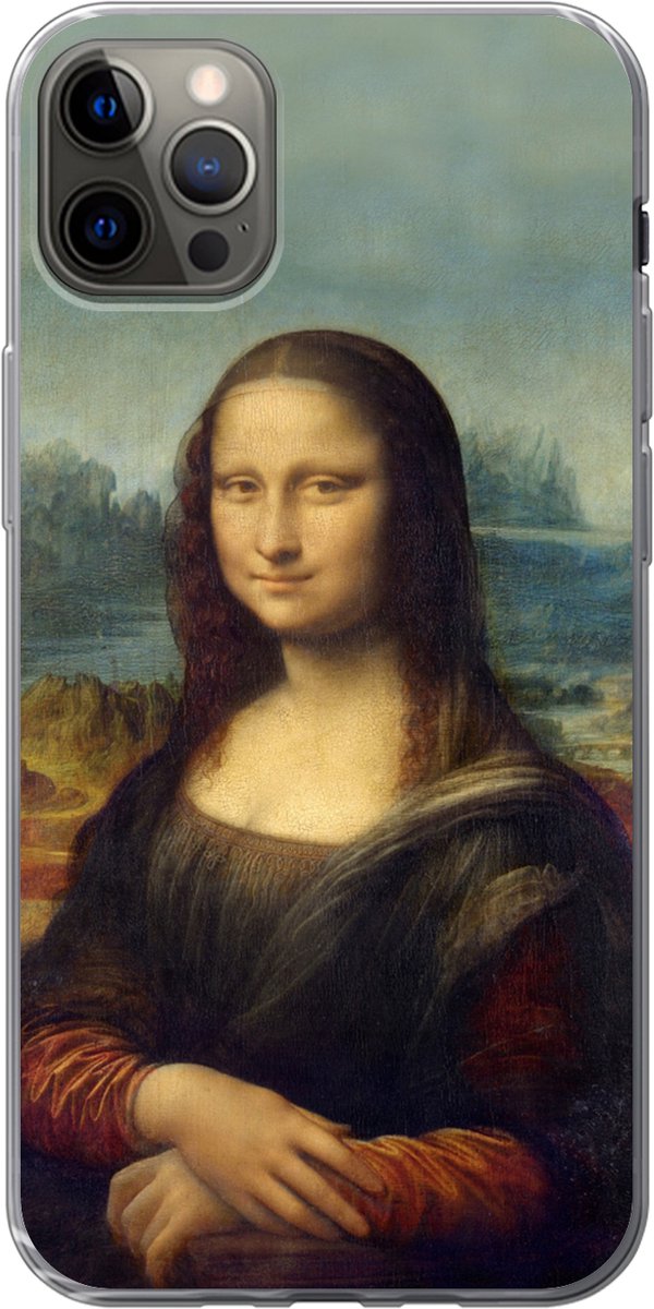 Telefoonhoesje Geschikt voor iPhone 12 Pro Max hoesje - Mona Lisa - Da Vinci - Schilderij - Siliconen Telefoonhoesje Telefoonhoesje