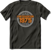 1975 Limited Edition Ring T-Shirt | Zilver - Goud | Grappig Verjaardag en Feest Cadeau Shirt | Dames - Heren - Unisex | Tshirt Kleding Kado | - Donker Grijs - S