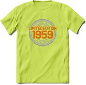1959 Limited Edition Ring T-Shirt | Zilver - Goud | Grappig Verjaardag en Feest Cadeau Shirt | Dames - Heren - Unisex | Tshirt Kleding Kado | - Groen - 3XL