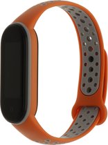 Xiaomi Mi band 5/6 dubbel sport band - oranje grijs - Geschikt voor