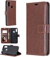 LuxeBass Hoesje geschikt voor Motorola Moto E6 Play hoesje book case bruin - telefoonhoes - gsm hoes - telefoonhoesjes
