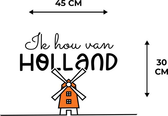 Set de table - Napperons de table en plastique - Holland - Moulin à vent - Oranje - 45x30 cm - 6 pièces - Résistant à la chaleur - Antidérapant - Coussinet - Amovible