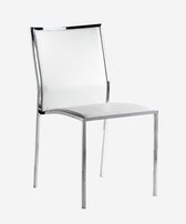 Lucy’s Living Luxe Eetkamerstoel CLER Wit – ø 45x45x85 cm – hotel chique - binnen – meubilair – meubels – stoelen – wonen – interieur