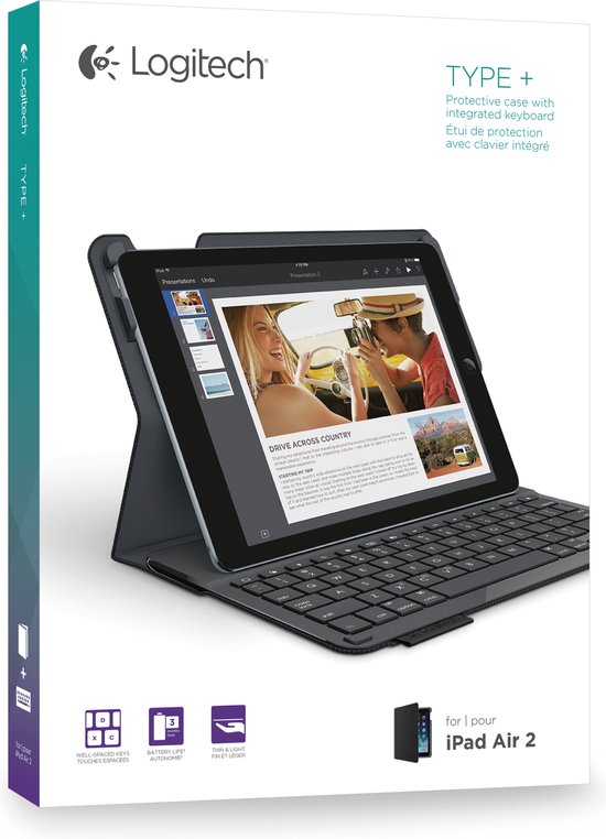 Logitech Type + voor iPad Air 2 QWERTY - Zwart | bol