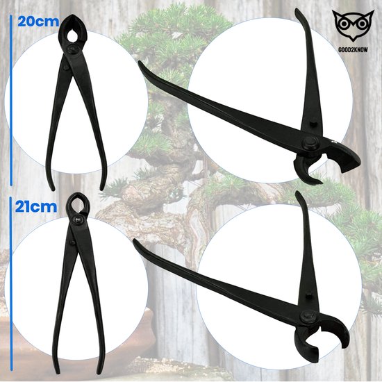Good2know Set d' Outils pour bonsaï - 16 pièces - Kit de démarrage pour bonsaï - Kit d'entretien pour bonsaï - Outils de jardin