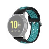 Voor Galaxy Watch Active2 / Active 20 mm sluiting Twee kleuren sport polsband horlogeband (zwart + groen)