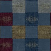 Behang met patchwork vierkantjes - Behang - Wandbekleding - Wallpaper - Vliesbehang - Zero - 0,53 x 10,05 M.