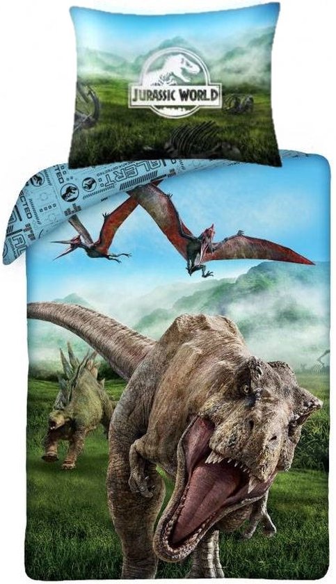 Beddinghouse Kids Happy Dino's dekbedovertrek - Groen
