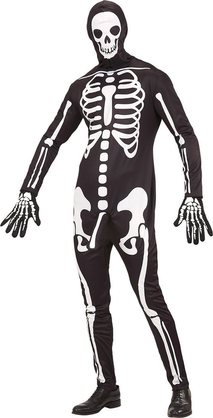 Penelope Omgeving Balling Widmann - Spook & Skelet Kostuum - Geil Skelet Met Leuter - Man - zwart -  Medium -... | bol.com