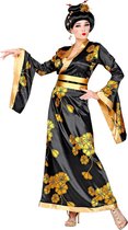 Widmann - Geisha Kostuum - Li San Lotus Geisha China - Vrouw - Geel, Zwart - Small - Carnavalskleding - Verkleedkleding