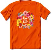 Love Is Love | Pride T-Shirt | Grappig LHBTIQ+ / LGBTQ / Gay / Homo / Lesbi Cadeau Shirt | Dames - Heren - Unisex | Tshirt Kleding Kado | - Oranje - L