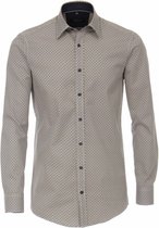 Casa Moda Overhemd gewerkt geel (Maat: 3XL)