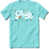 Pride T-Shirt | Grappig LHBTIQ+ / LGBTQ / Gay / Homo / Lesbi Cadeau Shirt | Dames - Heren - Unisex | Tshirt Kleding Kado | - Licht Blauw - S