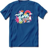 Love is Love | Pride T-Shirt | Grappig LHBTIQ+ / LGBTQ / Gay / Homo / Lesbi Cadeau Shirt | Dames - Heren - Unisex | Tshirt Kleding Kado | - Donker Blauw - M