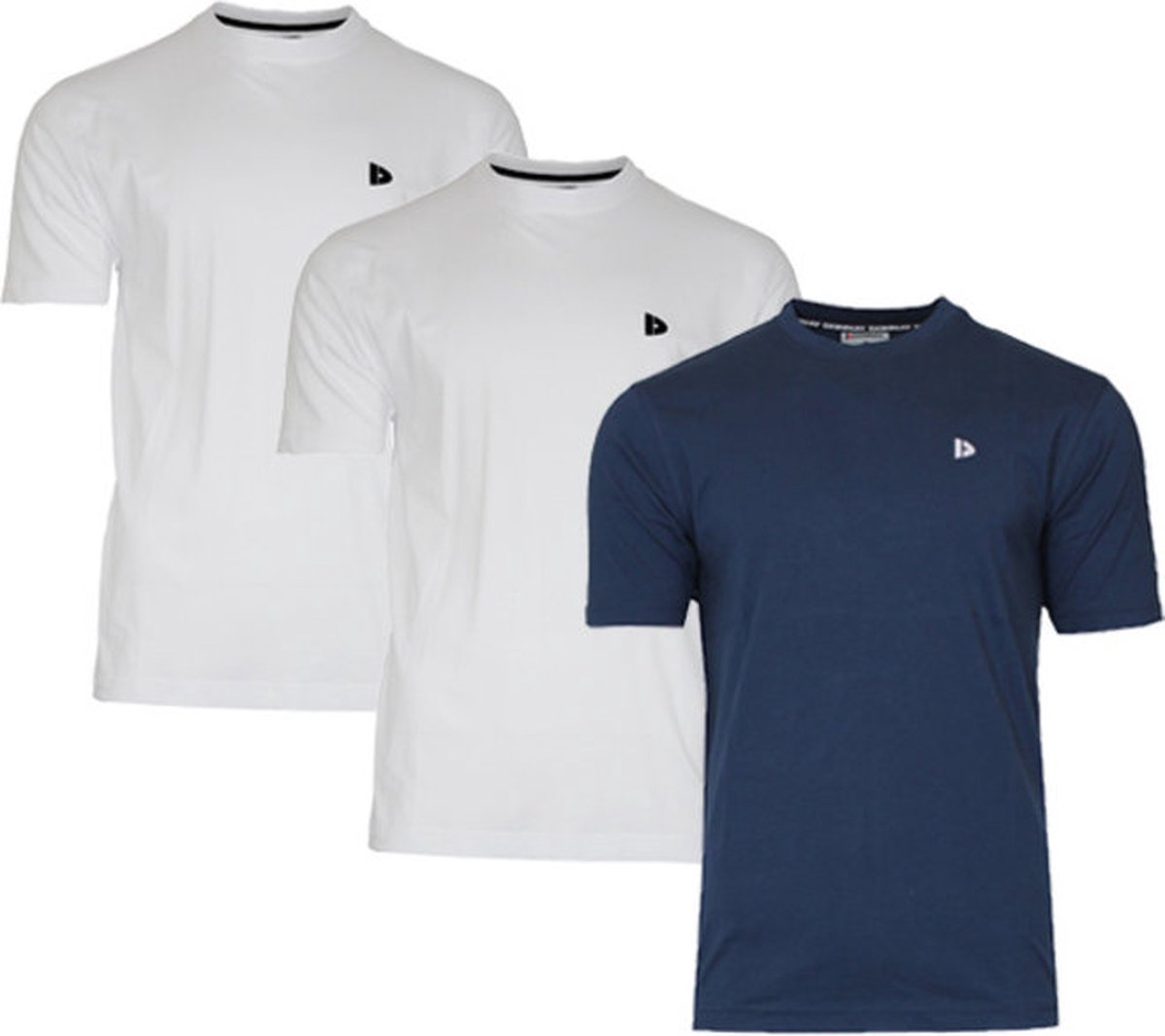 3-Pack Donnay - T-shirt (Vince) - Sportshirt - Heren - White/Navy/White (279) - maat L