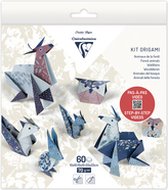 Origami papier Wouddieren , set met 3 maten 60 vel 70g - met motief