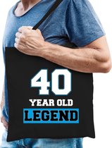 40 year old legend verjaardag cadeau tas zwart - volwassenen - 40e verjaardag kado tas / cadeau tas