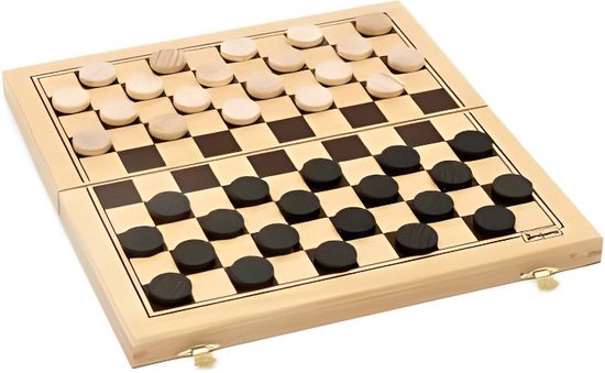 Foto: Jeujura checkers set met opvouwbare cadeaus