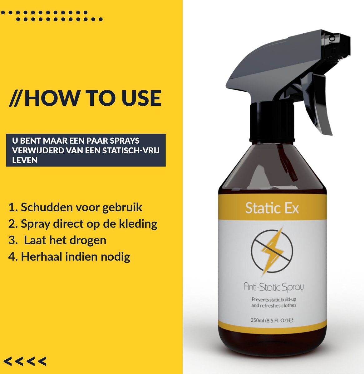 Static Ex Antistatische Spray Kleding, Meubels en