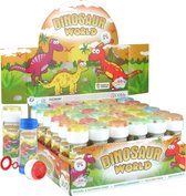 4x Dinosaurus bellenblaas flesjes met spelletje 60 ml voor kinderen - Uitdeelspeelgoed - Grabbelton speelgoed
