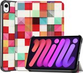 iMoshion Tablet Hoes Geschikt voor iPad Mini 6 (2021) - iMoshion Design Trifold Bookcase - Meerkleurig /Various Colors