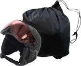 SkiHelm Hoes - Helmtas motor - Beschermhoes helmet cover - Fietshelm zak - Zwart - 40x40cm