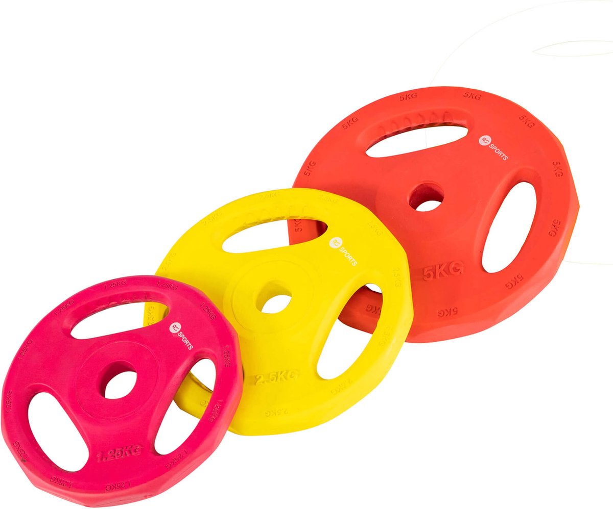 RS Sports Aerobic Pump Set - Halterset met gewichten - 150 cm stang - Totaal 20 kg - Rubber schijven thumbnail 7