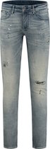 Purewhite - Jone 822 Distressed Heren Skinny Fit   Jeans  - Blauw - Maat 33
