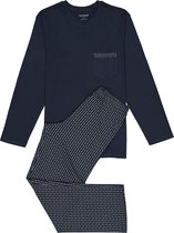 SCHIESSER heren pyjama - donkerblauw siesta -  Maat: S