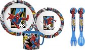 Spiderman 5-delig ontbijtset - Spider-man - Servies - Bord - Kom - Mok - Vork - Lepel