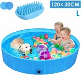 Zwembadje Voor Baby & Huisdier - 120x30 cm - Opvouwbaar - Zwembad - Hondenzwembad - Bad - Kinderbad - 340 Liter Inhoud - PVC