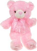GLOW BEAR - Roze - Knuffelbeer met 7 verschillende kleuren verlichting - Zacht - Slaaplichtje  - Kinder Knuffel