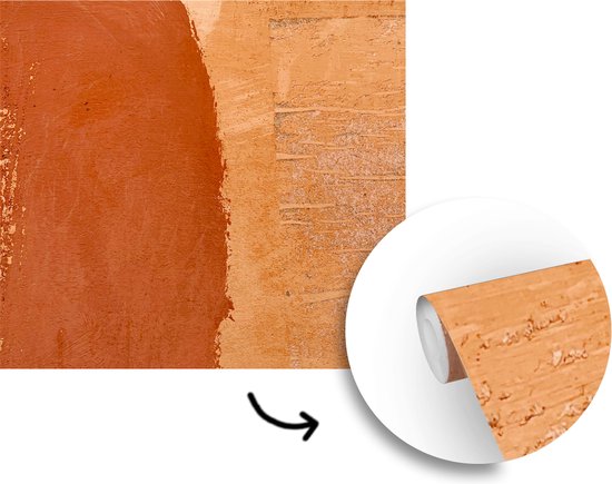 Papier peint - Papier peint photo peints Gros plan de terre cuite d'après nature - Largeur 240 cm x hauteur 240 cm