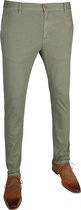 Alberto - Rob DS Printed Herringbone Groen - Slim-fit - Broek Heren maat W 34 - L 30