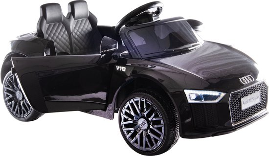 Elektrische Kinderauto Audi R8 Zwart 12V Met Afstandsbediening - Audi